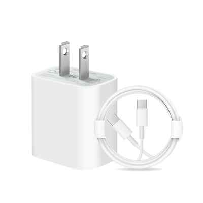 Original 20W USB-C Fast Charger for iPhone 16/15/14 Pro Max XS + Type-C Cable