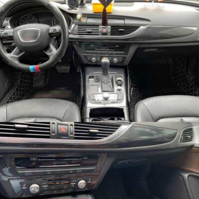 For Audi A6 C7 2012-2018 Carbon Fiber Pattern Interior DIY Trim Decals