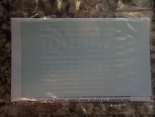 Virginian (VGN) hopper Re-numbering decals for Micro-Trains cars N-scale