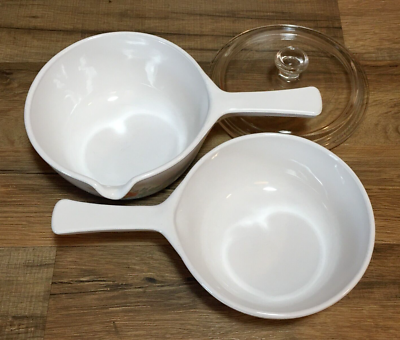 CORNING WARE CORELLE WILDFLOWER P 81/83 B SKILLET SAUCE PAN SPOUT PYREX  LID