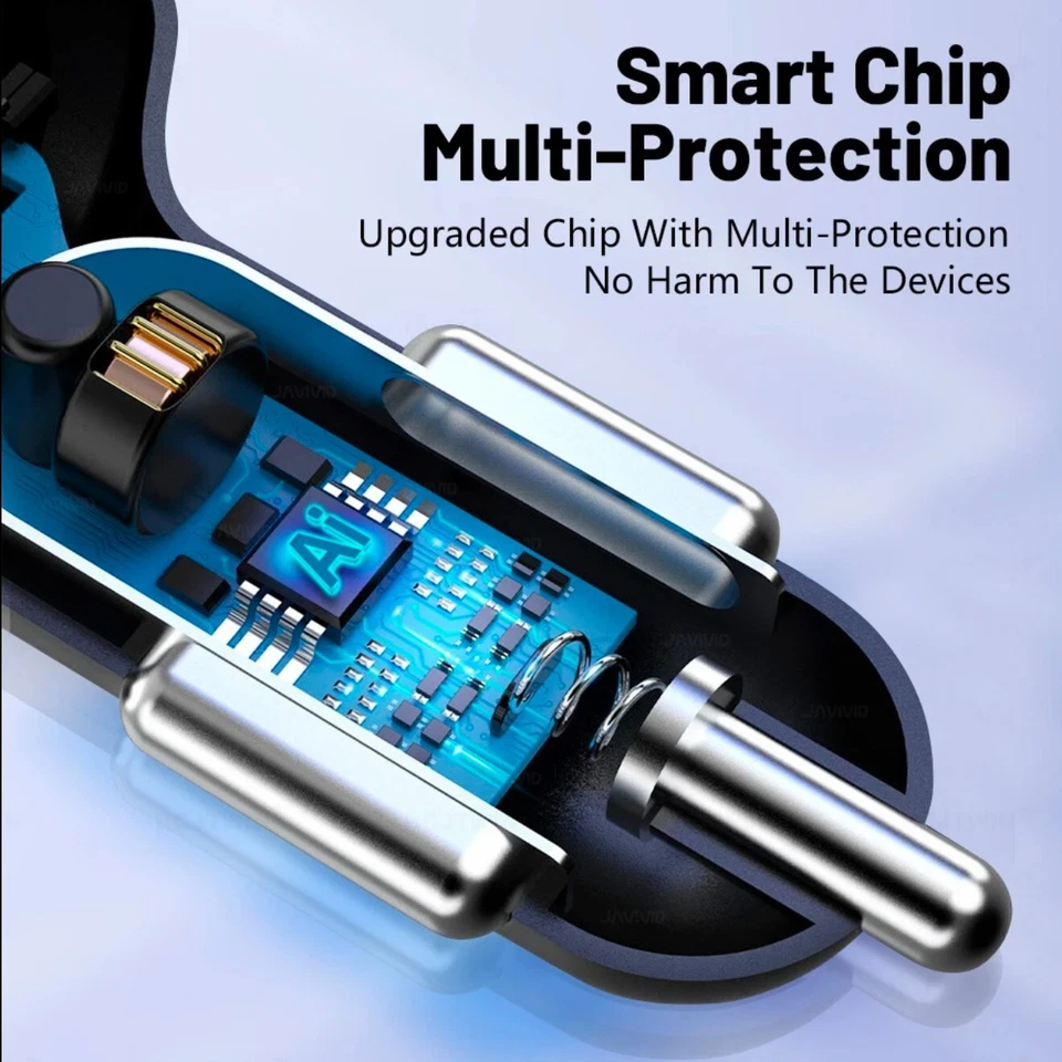 Handy Schnellladegerät für Auto KFZ mit Spannungsanzeige  250W 5 Anschlüsse - Bild 4 von 4