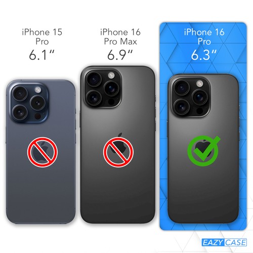 EAZY CASE für Apple iPhone 16 Pro Hülle Silikon Schutzhülle Premium Bumper - Afbeelding 7 van 22