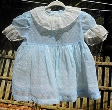 VTG 60's Toddler Girls Baby Blue Organza  Lace Party Dress 2T-3 by Patricia Ann