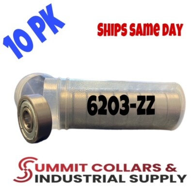 6203-ZZ C3 EMQ Premium Metal Shielded Ball Bearing, 17x40x12, 6203z (10 QTY)