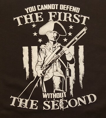 AMERICAN OUTFITTERS CAN'T DEFEND THE 1ST WITHOUT THE 2ND AMENDMENT POCKET SHIRT