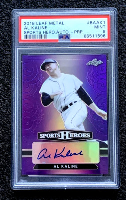 SSP /10 PSA 9 MINT 2018 AL KALINE LEAF METAL SPORTS HEROES SSP /10 PSA 9 MINT 2018 AL KALINE LEAF METAL SPORTS HEROES