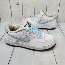 Nike Air Force 1 LV8 DA3093-100 Skateboard Shoes Big Kids US 4Y White Indigo GUC