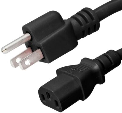 15 PACK LOT 15ft 5-15P - C13 Black Power Cord 18AWG 10A/1250W 125V 3-Prong 4.6M