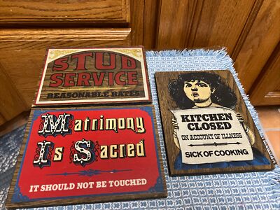 vintage home Family wood sign Wall Decoration decor Kitchen Stud Matrimony 6x8 