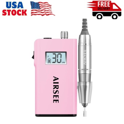 Rechargeable 30000RPM Electric Nail Drill Professional Portable E File Machin...
