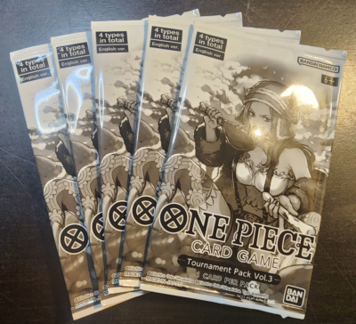 One Piece TCG Card Game - Tournament Pack Vol.3 - Sealed x 5 One Piece TCG Card Game - Tournament Pack Vol.3 - Sealed x 5