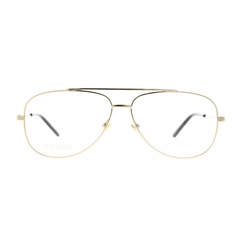 Montatura Occhiali da Vista Uomo Gucci GG0442O Logo 002 Oro Pilot Tondi  Aviator | eBay