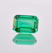 16.50 Ct Flawless 16 x 12 mm Natural Green Zambian Emerald Gemstone GITcertified