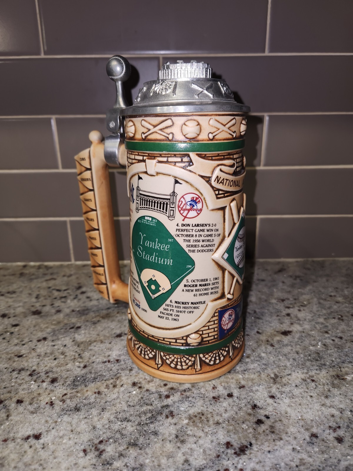 Yankee Stadium Collectors Tankard Stein Lid Longton Crown Limited Edition #B1823