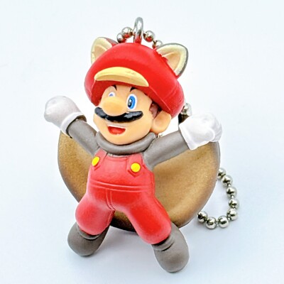 Super Mario Bros. Flying Squirrel Mario Keychain Charm Nintendo Toy Japan