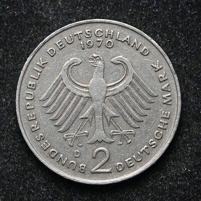 1970-D Germany 2 Mark (bb16681)