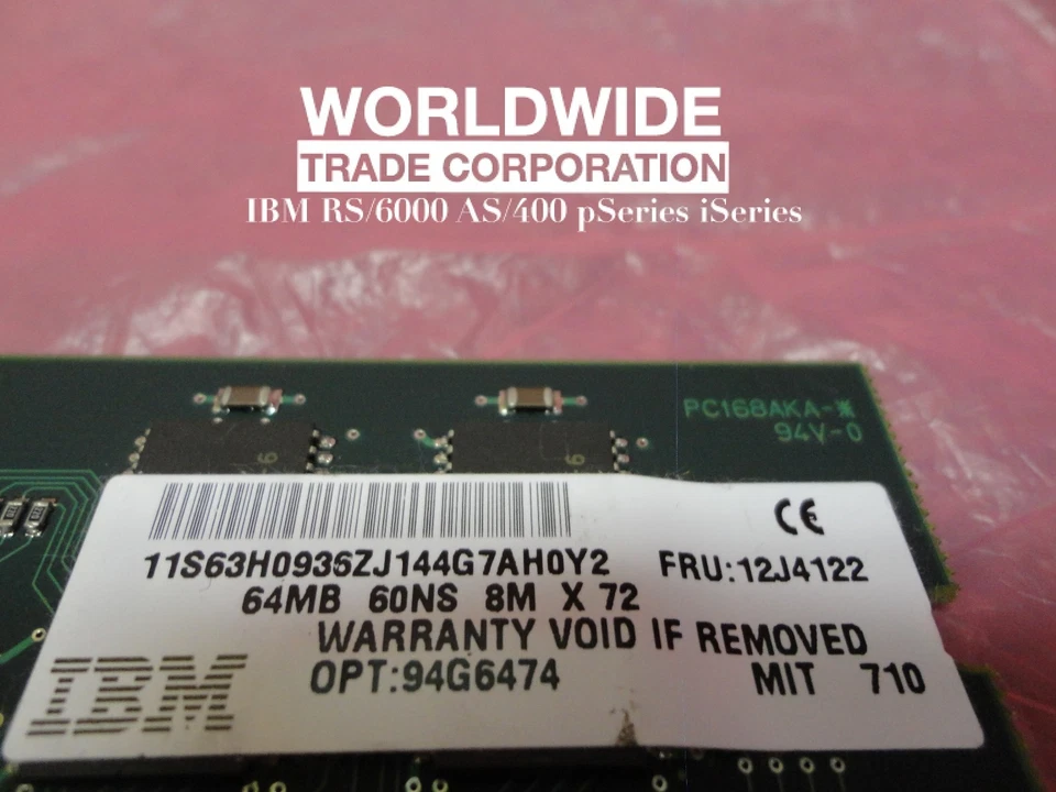 IBM 63H0936 4114 64MB EDO DRAM DIMM Memory 60ns ECC pSeries - Image 3 of 3