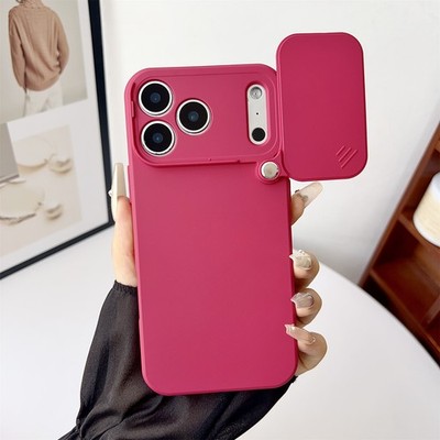 For iPhone 17 Pro Max 16 15 14 13 12 11 Solid Color Full Lens Protection Case