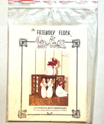 Anything But Ordinary pattern - The Friendly Flock - duck ducks vintage