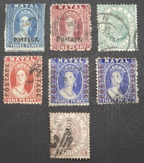 NATAL QV 1869 70 Overprinted Collection Used Some Faults £300