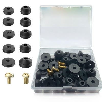 #ad 48 PCS Faucet Washer Assortment Kit Outdoor Faucet Repair Kit with Brass Screws $8.49