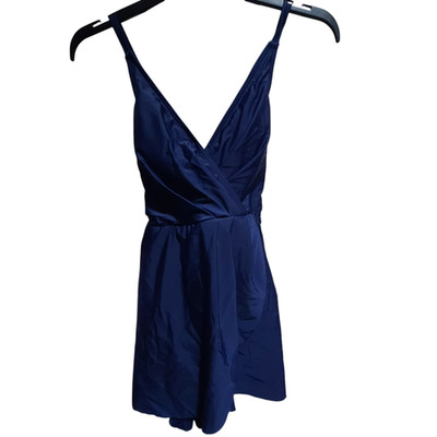 Cupshe Navy V-Neck Ruffled Swim Dress - Small *New with Tags*