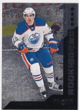 13/14 UD BLACK DIAMOND JUSTIN SCHULTZ QUADRUPLE RC SP ROOKIE #233