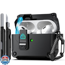 RFUNGUANGO for AirPods Pro 2nd/1st Generation Case Cover with Sec