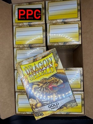 Dragon Shield Gold Matte Display - 10 Boxes Of 100 Protective Sleeves