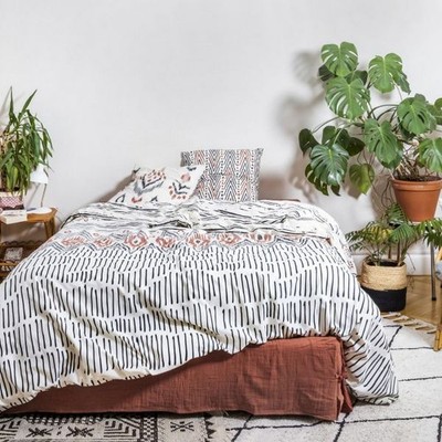 Bettgarnitur Bettbezug mit Kissenbezug 100% Baumwolle 57 Fäden Ethno