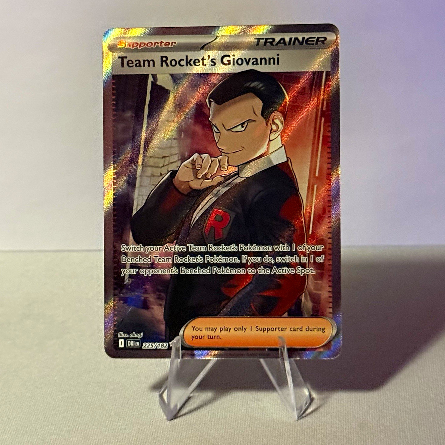 SV10 Destined Rivals Team Rocket's Giovanni 225/182 Ultra Rare Holo IR