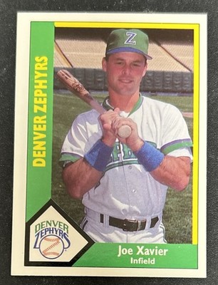 1990 CMC AAA Joe Xavier Minor League Baseball Card #7 Denver Zephyrs IF VG OC