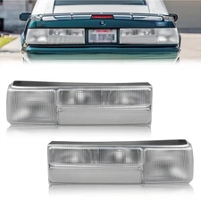 2PCS Clear Lens Rear Tail Lights Brake Signal Lamps For 1987-1993 Ford Mustang