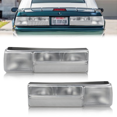 2PCS Clear Lens Rear Tail Lights Brake Signal Lamps For 1987-1993 Ford Mustang