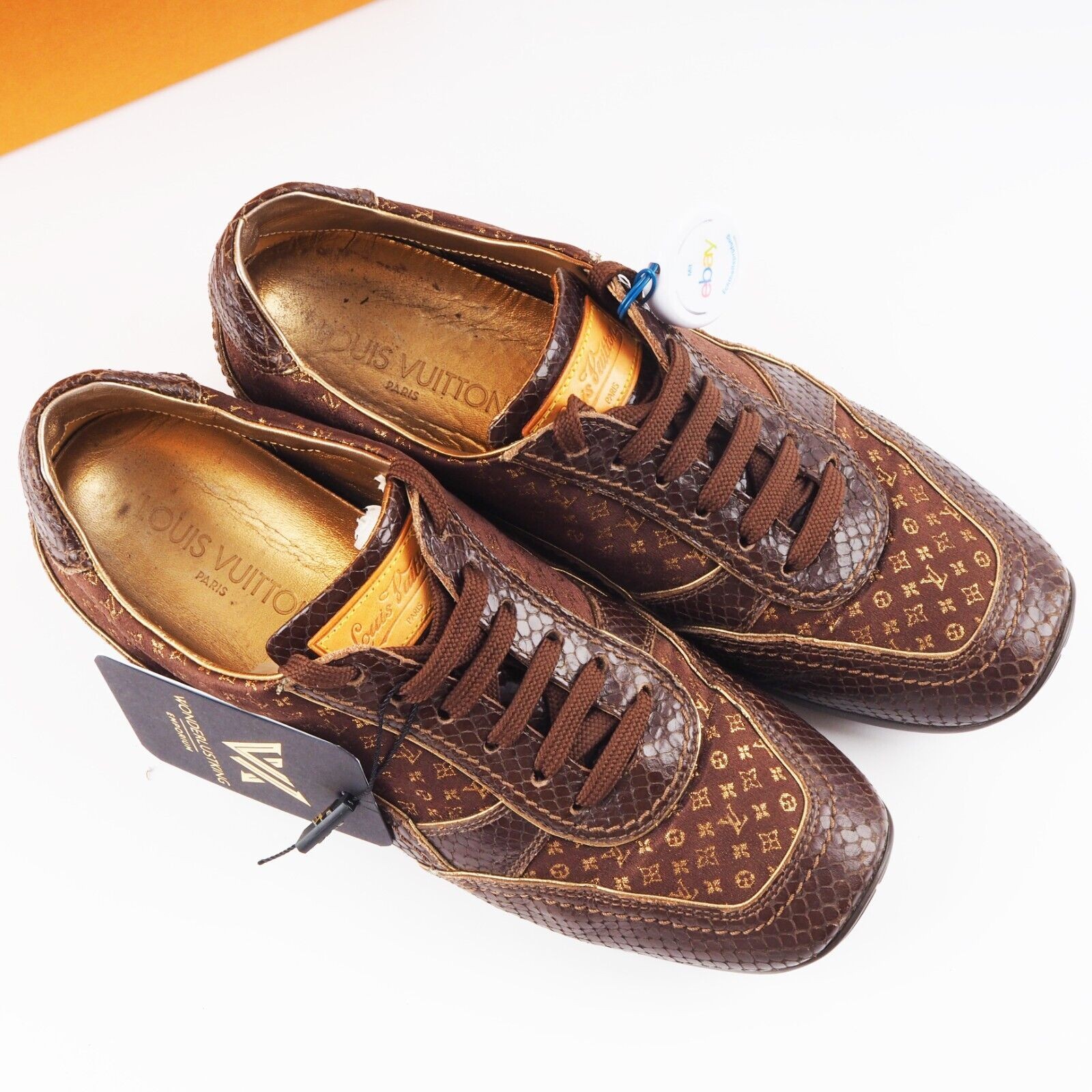 LOUIS VUITTON Python Brown / Gold Luxury Designer… - image 6