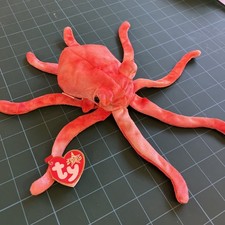 Ty Beanie Babies Wiggly the Red Squid Plush Toy 2000