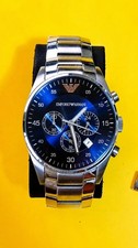 OROLOGIO EMPORIO ARMANI AR5860 SPORTIVO CRONOGRAFO QUADRANTE BLU USATO OTTIMO