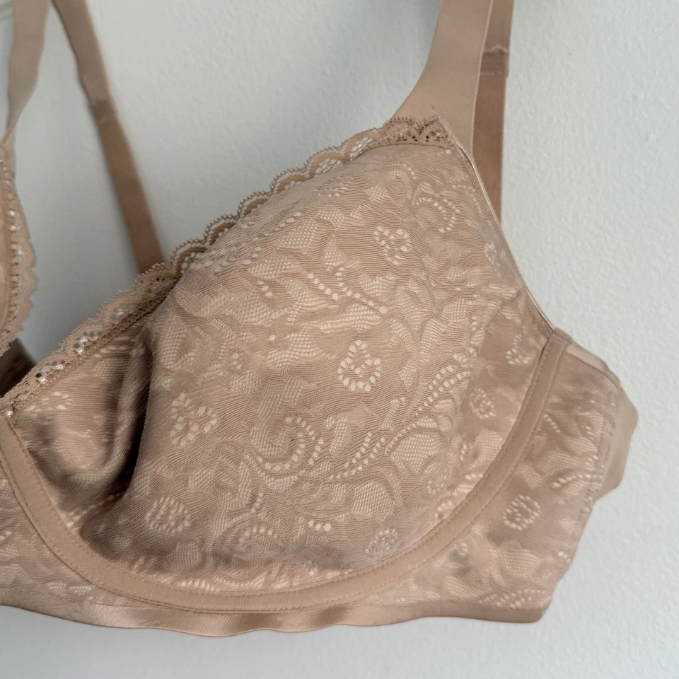Soma Bra Size 38DDD Enticing Lift Balconet Beige Blush Lace Unlined - Image 2 of 4
