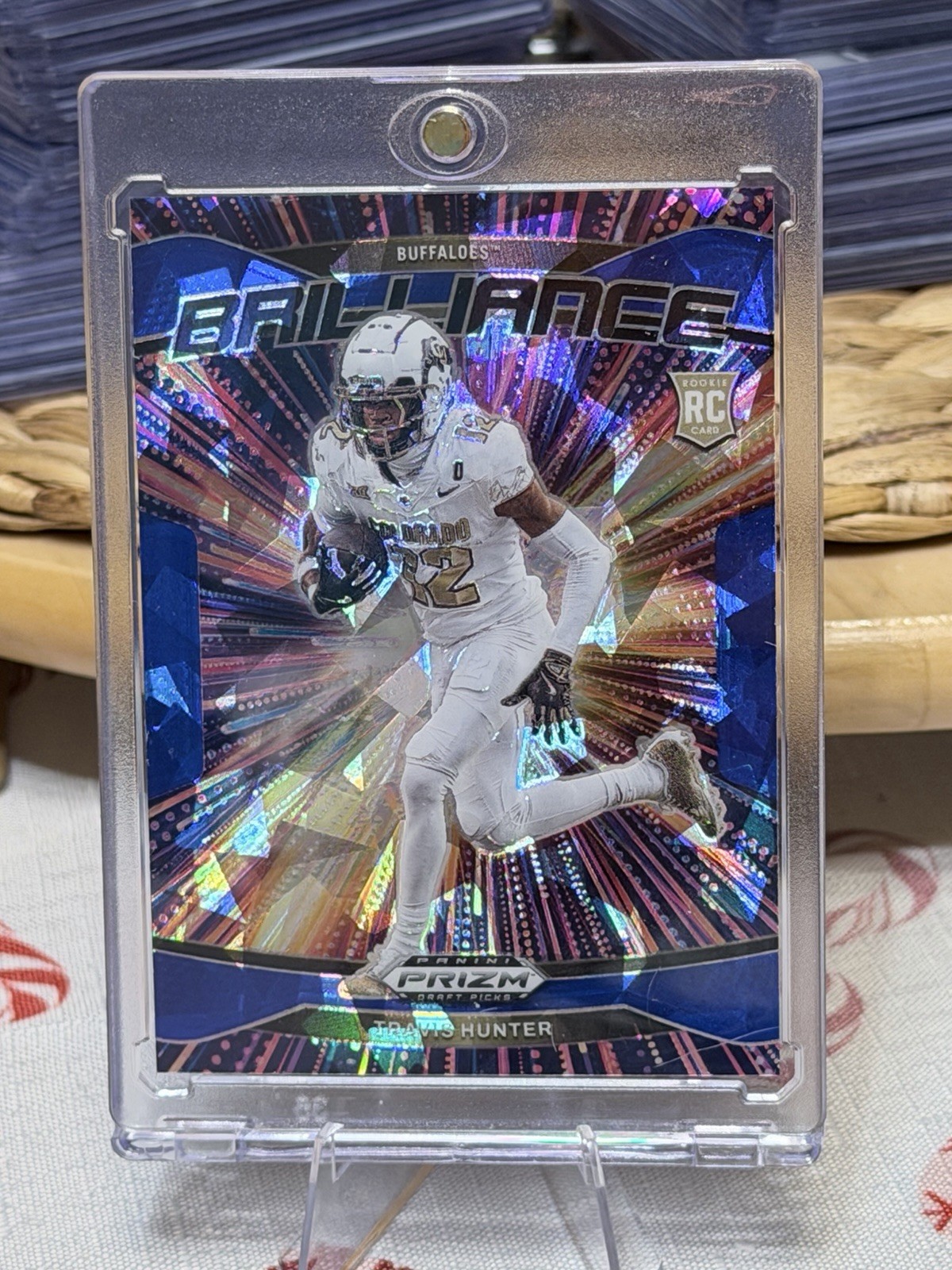 2025 Prizm Draft Travis Hunter Brilliance Blue Ice /149