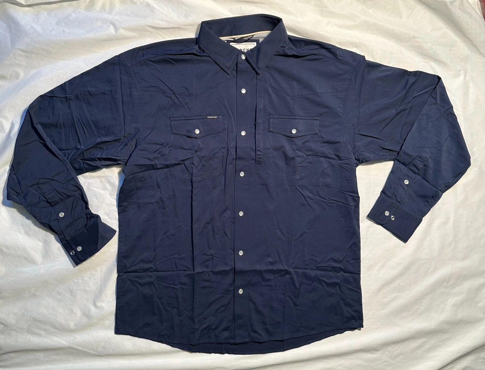 Poncho Shirt Men's L Regular Fit Western Pearl Snap The Pacifico