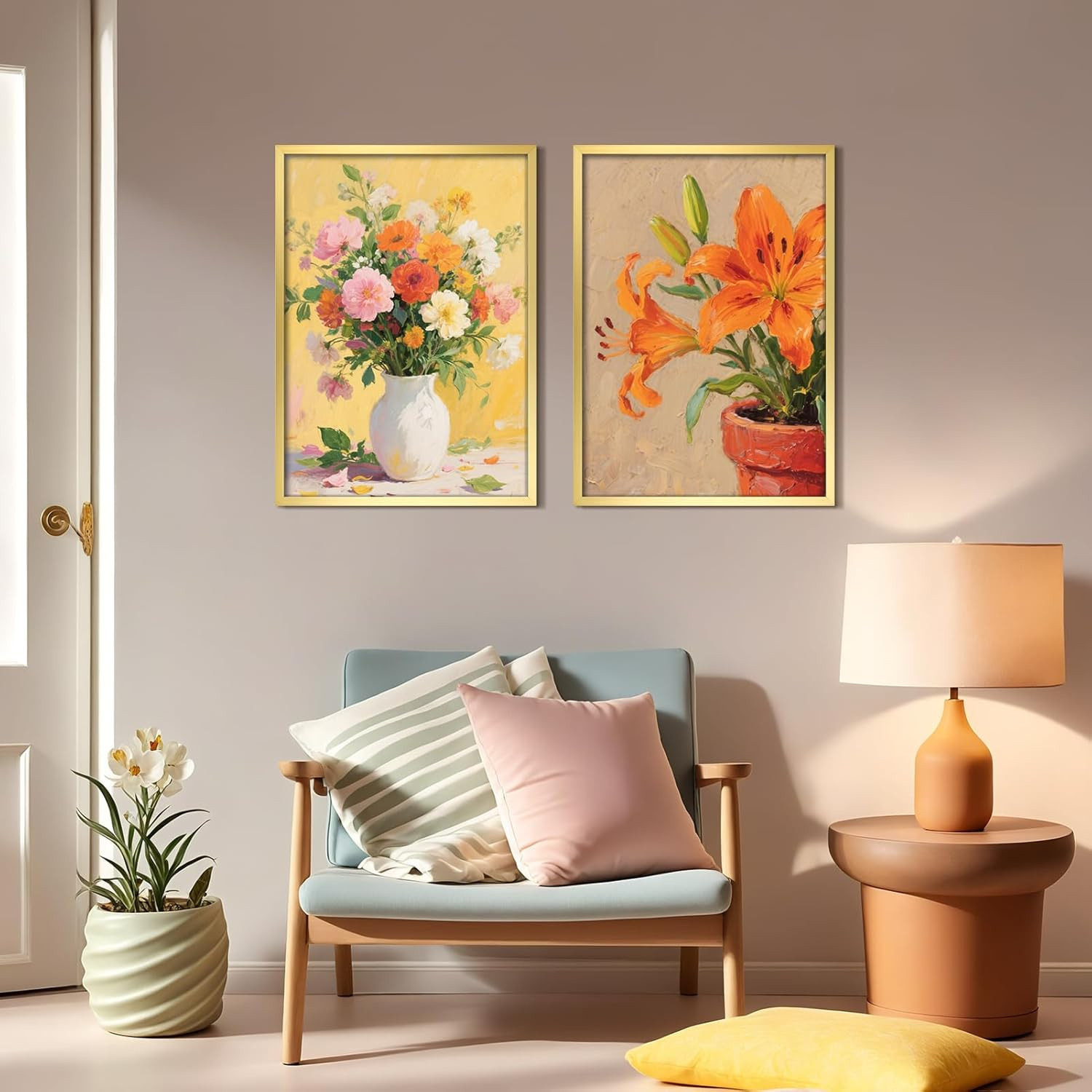 Cornice Oro 50x70 in Alluminio: Robusta e Facile da Appendere - 3