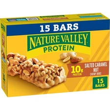 Nature Valley Protein Chewy Snack Bars, Salted Caramel Nut, 15 Bars, 21.3 oz