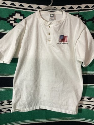 God Bless America 3 Button Crew Cotton Deluxe 100% Cotton Made In U.S.A Size L