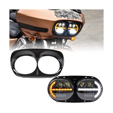 Dual LED Headlight for Road Glide, New Upgrade LED Headlamp Front Lamp Assemb...