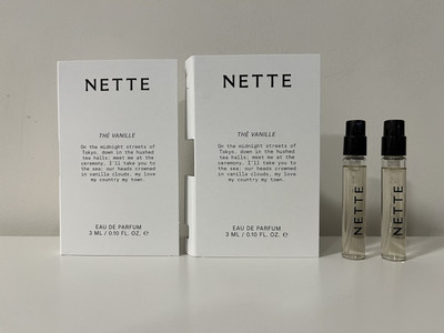 2 x Nette The Vanille Eau De Parfum 0.10oz / 3mL Sample Spray Perfume = 0.20oz