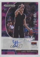 2020-21 Prizm Draft Picks Prospect Purple Ice 26/99 Uros Trifunovic Auto 07hv