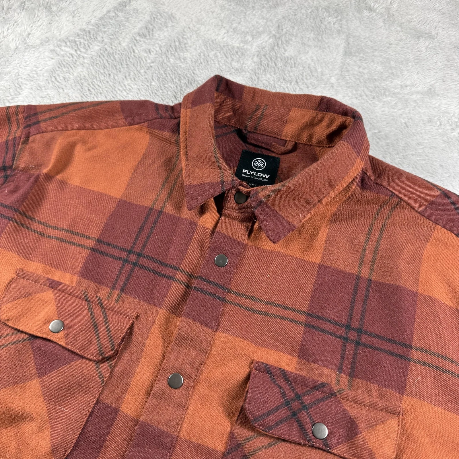 Flylow Shirt Mens 2XL Plaid Handlebar Tech Flannel Outdoor Hiking Performance