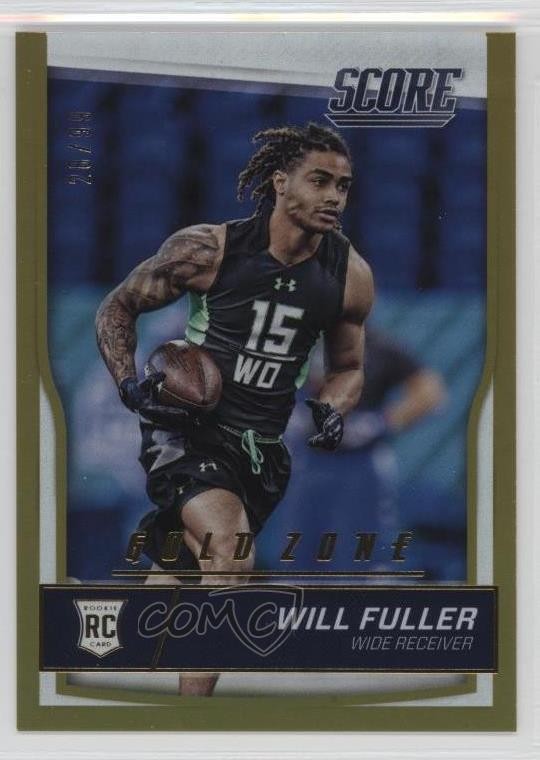 2016 Score Rookies Jumbo Gold Zone 28/99 Will Fuller V #366 Rookie RC 0v9