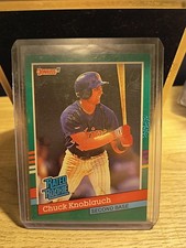 Donruss 1991 Rated Rookie Chuck Knoblauch Minnesota Twins Baseball Card #421. rookie card picture