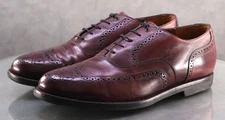 Johnston & Murphy Vintage Men's Wingtip Dress Shoes Size 9 D Leather Cognac